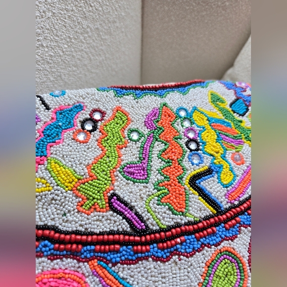 Antica Sartoria By Giacomo Cinque, Beaded Shoulder Bag, Multicolor - Picture 13 of 15